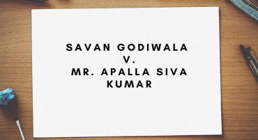 Savan Godiwala v. Mr. Apalla Siva Kumar 